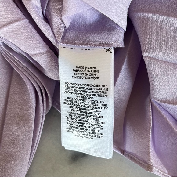 NWT Polo by Ralph Lauren Pleated Georgette Handkerchief Skirt, Lilac - Picture 8 of 10